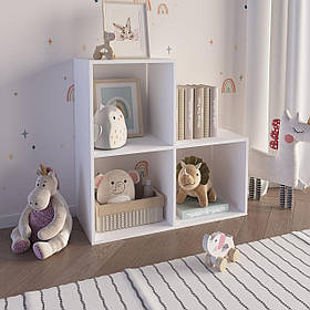 Полиця драбинка для зберігання іграшок на 3 секції в дитячу, полиця для книг 72 см, полиці відкриті підлогові
