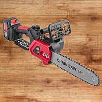 Акумуляторна ланцюгова пилка Chain Saw 12" з 2 акумуляторами в кейсі M-9020-Black/Red