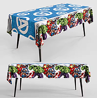 Святкова cкатертина "Супергерої команда" кольорова 100х270 см. (1 шт.)