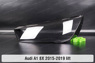 Скло фари Audi A1 8X (2015-2019) рест ліве