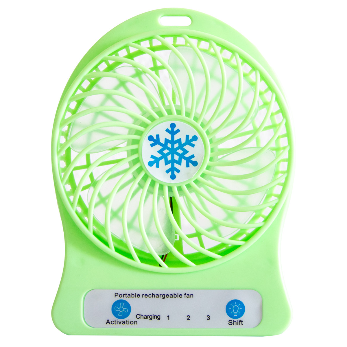 Міні настільний вентилятор Portable multifunctional Fan Салатовий, акумуляторний вентилятор з ліхтариком