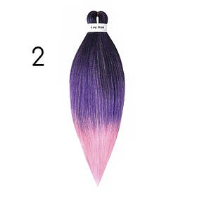 Канекалон Easy Braid 2 омбре фіолетовий рожевий