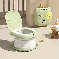 Портативний дорожній горщик для дітей до 50 кг + Чехол та Рулон пакетів Green