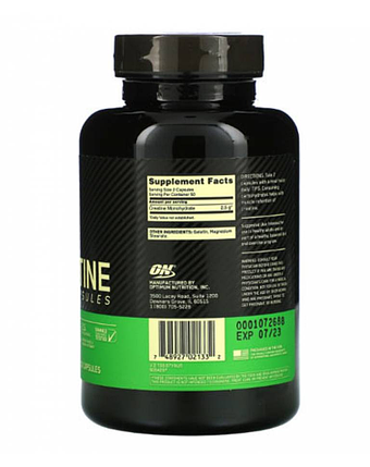 Creatine 2500 Caps Optimum Nutrition 100 caps, фото 3