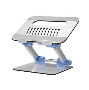 Підставка для ноутбука 13-17" зі зміною нахилу TRY B12 Laptop Stand aluminium silver