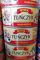 Тунець консервований в олії подрібнений Tunczyk kawalki 170g MK Польща