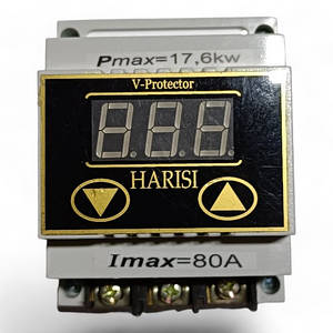 Реле напруги (барєр) 80А на DIN-рейку цифровий Harisi (ліфт)