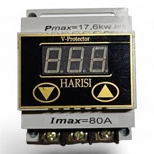 Реле напруги (барєр) 80А "S" на DIN-рейку цифровий Harisi