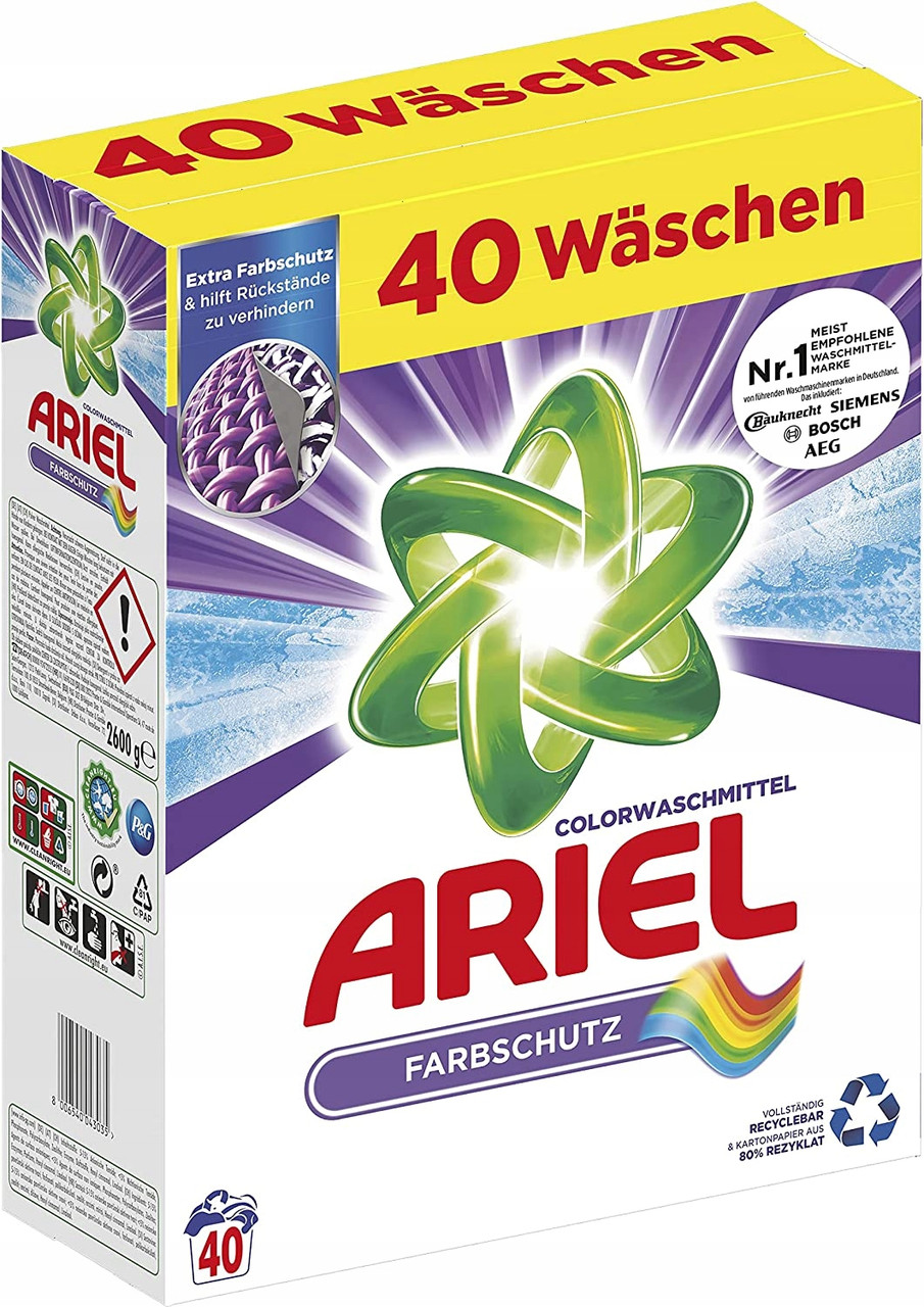 Порошок для прання кольорової білизни Ariel COLOR Original 2,6кг 40 прань, фото 1