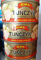 Тунець консервований в маслі шматочками Tunczyk kawalki 170g MK Польща
