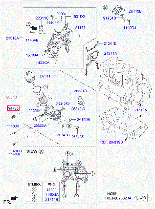 Датчик тиску оливи Elantra i30 Tucson Cerato Rio Sportage MOBIS 947502A000, фото 2