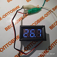 Вольт-метр 30V (синій) цифровий автомобільний вольтметр 4-12-24-30v