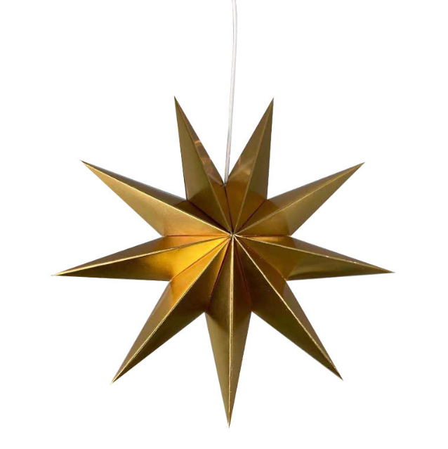 Зірочка із картону 45 см золотистий, фото 1