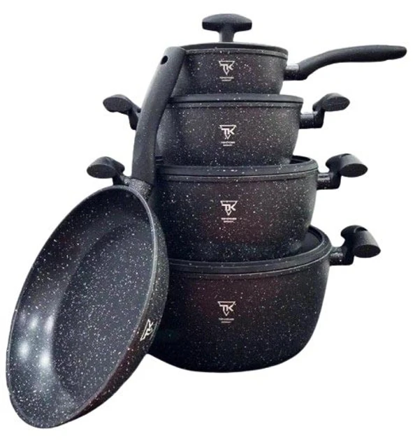 Набір посуду з антипригарним гранітним покриттям 9 предметів Top Kitchen TK00098 Np
