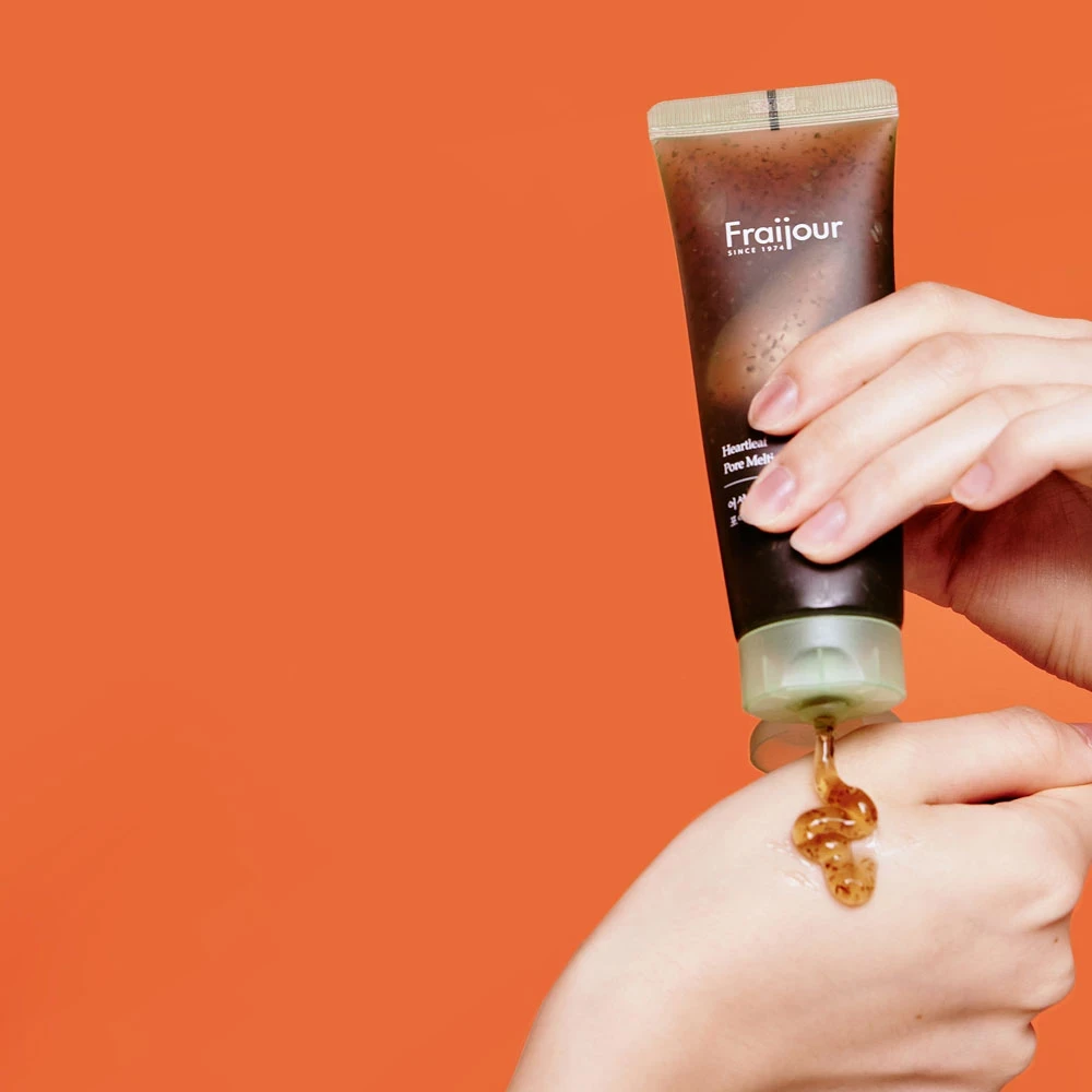 Гелева маска для обличчя зі спікулами для звуження пор Fraijour Heartleaf Pore Melting Gel Mask, 75 мл