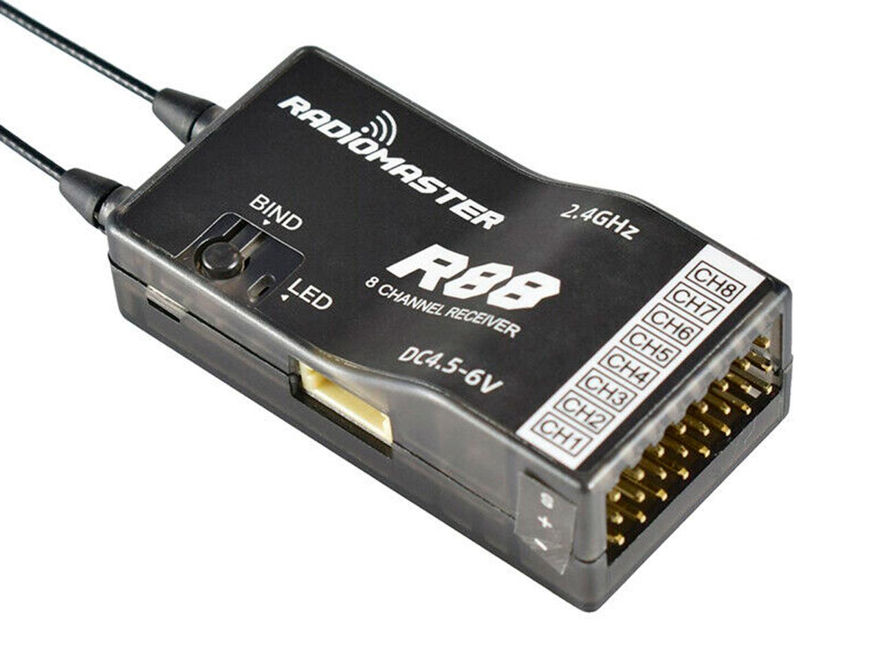 Приймач R88 8CH PWM, S-Bus 2.4 гГц, SFHSS сумісний RC приймач для Frsky D8 D16 Futaba RadioMaster TX