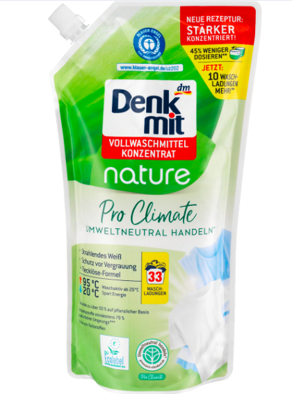 Органічний гель для прання білої і світлого білизни Denkmit Nature