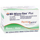 BD Micro-Fine™ Голки для шприц-ручки 32 G (0,23 x 4 мм)