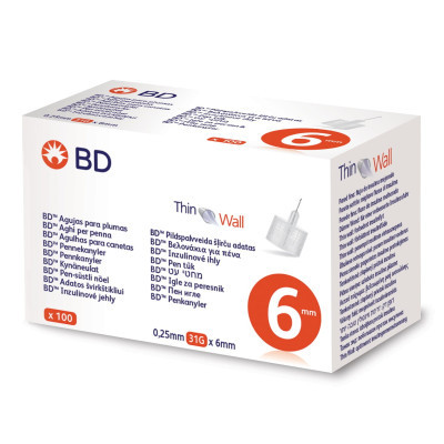 BD Micro-Fine™ Голки для шприц-ручки 31 G (0,25 x 6 мм)