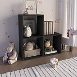 Полиця драбинка для зберігання іграшок на 3 секції в дитячу, полиця для книг 72 см, полиці відкриті підлогові, фото 3
