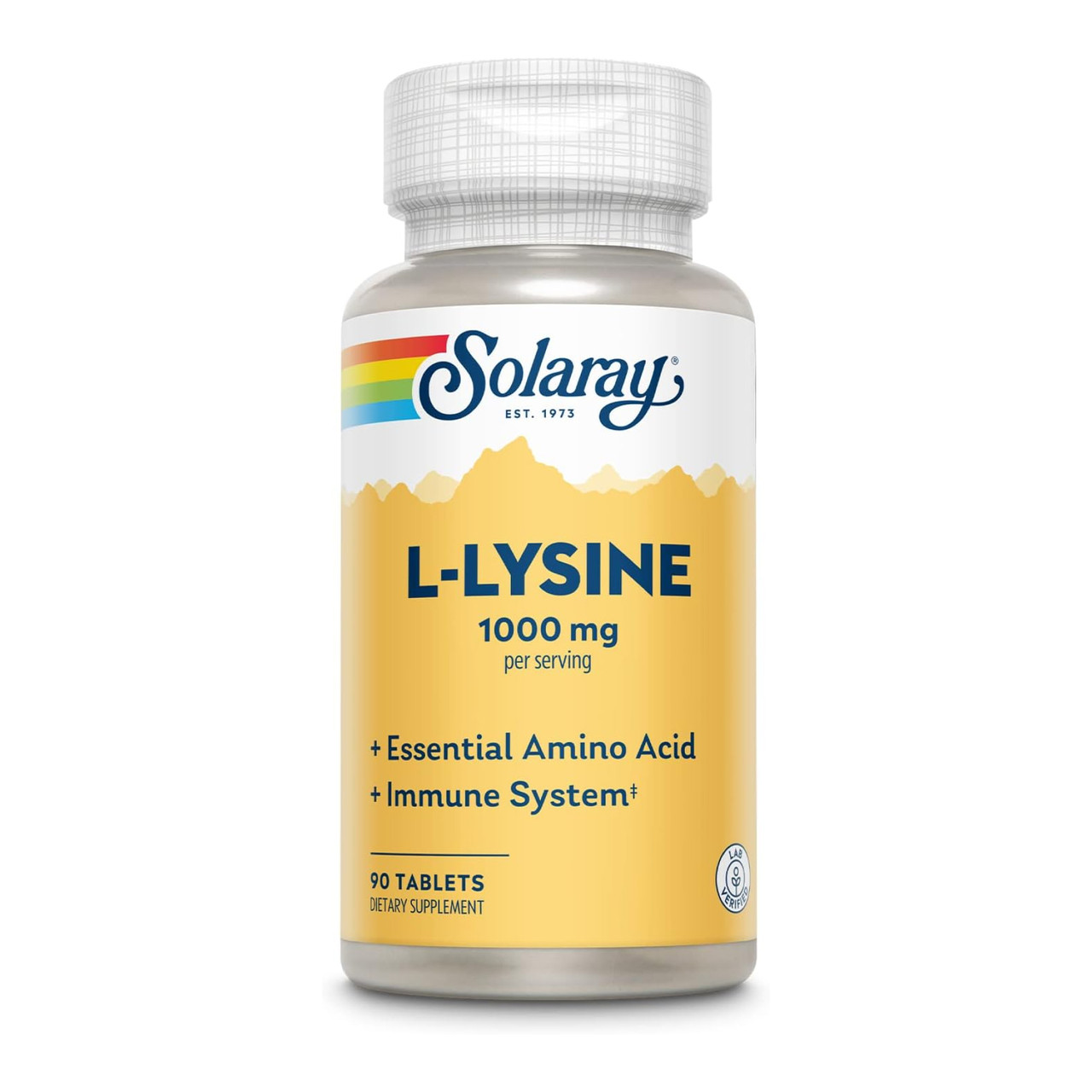 L-Lysine Free Form 1000mg - 90 tabs, фото 1