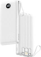 Портативное зарядное устройство VRURC со встроенным кабелем, блок питания USB C емкостью 20 000 мАч (витрина)