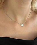 Срібне кольє конюшина перламутр, фото 2