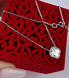 Срібне кольє конюшина перламутр, фото 4