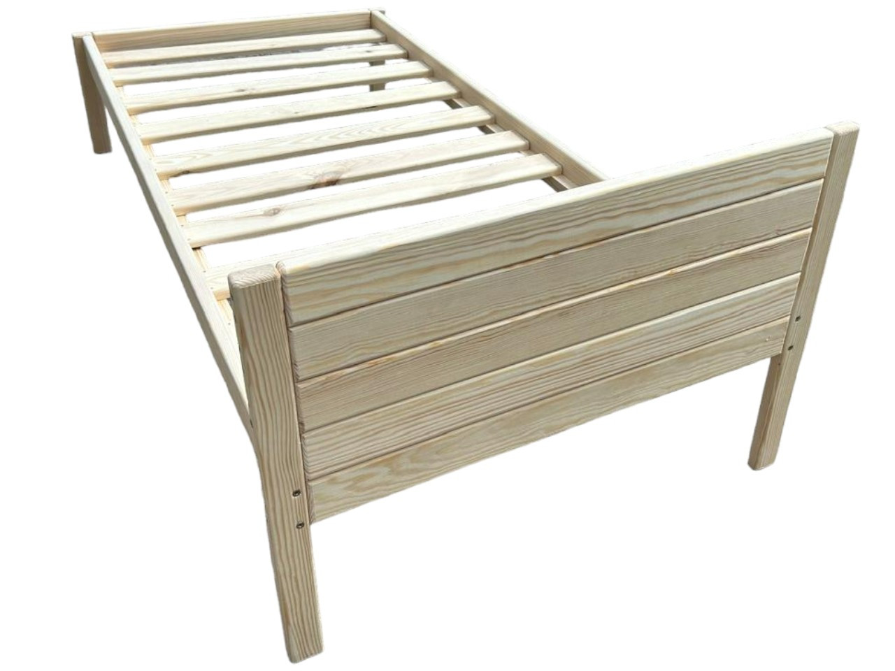 Ліжко односпальне Надія, масив сосни, без покриття