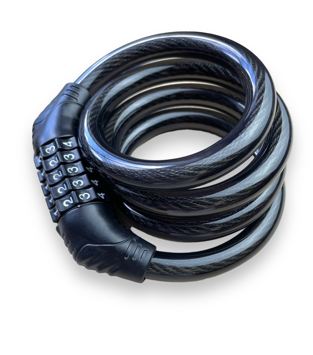 Замок кодовий велосипедний Masjie 12*1000, фото 1