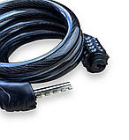 Замок кодовий велосипедний Masjie 12*1000, фото 4