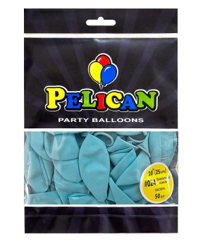 Кульки латексні 10" (25см) пастель блакитний світлий Pelican 50шт (810023) KNZ