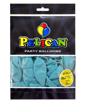 Кульки латексні 10" (25см) пастель блакитний світлий Pelican 50шт (810023) KNZ, фото 1