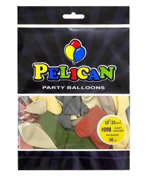 Кульки латексні 10" (25см) вінтажний асорти квітів Pelican 50шт (810098) KNZ