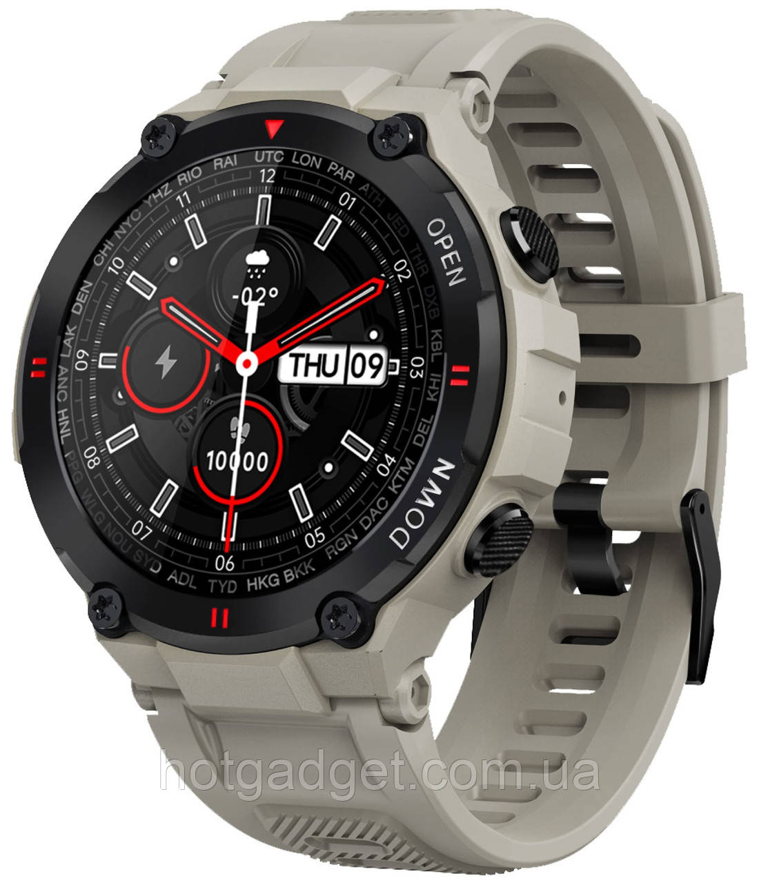 Смарт-годинник LEMFO K22 grey (тонометр, пульсоксиметр, розмова)