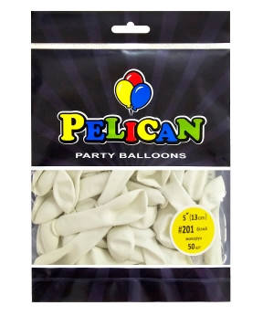 Кульки латексні 5" (13см) макарун білий Pelican 50шт (805201) KNZ, фото 1