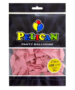 Кульки латексні 5" (13см) макарун рожевий Pelican 50шт (805208) KNZ
