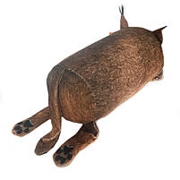 М`яка іграшка подушка антистрес Котик коричневий плюш Україна Копиця 41*17*17см (00072-8), фото 2