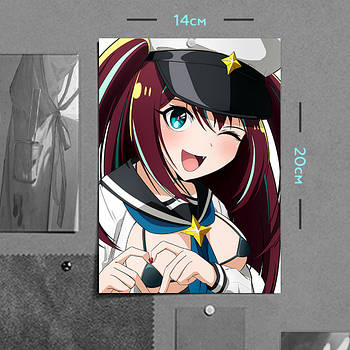 "Матама Акоя (Я захоплююся чарівними дівчатами і / Gushing over Magical Girls)" плакат (постер) розміром А5 (14х20см)