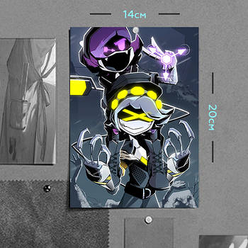 "Узі Дверенко і Ен (Дрони-вбивці / Murder Drones)" плакат (постер) розміром А5 (14х20см)