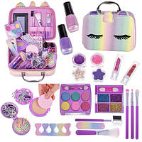 Набір дитячої декоративної косметики для дівчаток у сумочці валізці Єдиноріг Райдужний (60604)