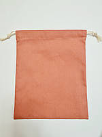 Мішок тканинний 20*25 см. кораловий
