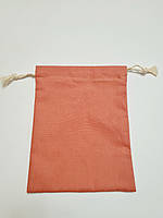 Мішок тканинний 15 * 20 см. кораловий