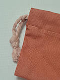 Мішок тканинний 8*8 см, кораловий, фото 2