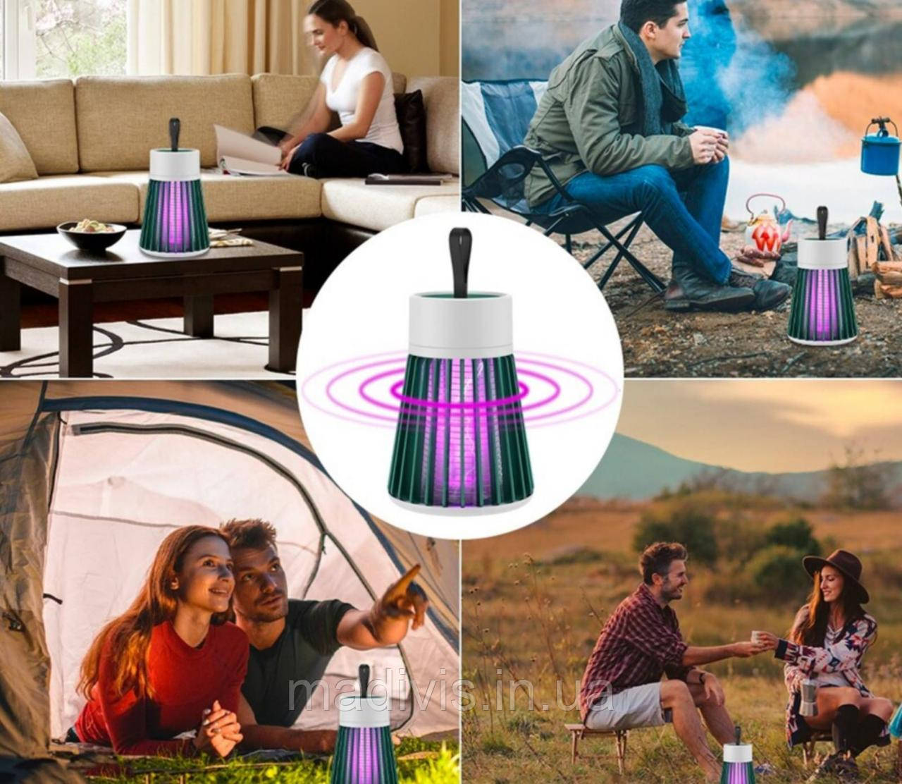 Лампа від комарів 5W Mosquito killing Lamp BG-002 лампа фурмінатор — світильник проти комах USB зелений