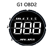 Автомобільний цифровий універсальний GPS спідометр G1 підключення до OBD роз'єму, фото 3