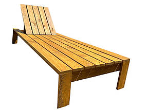 Шезлонг дерев'яний Мокко колір Сосна, фото 3