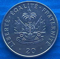 Монета Гаїті 20 сантимів 1991 р.