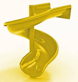 Гірка Спіраль склопластикова h-150см жовта