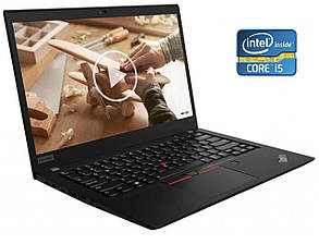 Ультрабук Б-клас Lenovo ThinkPad T490s/ 14" (1920x1080) Сенсорний/ Core i5-8365U/ 16 GB RAM/ 240 GB SSD/ UHD, фото 1